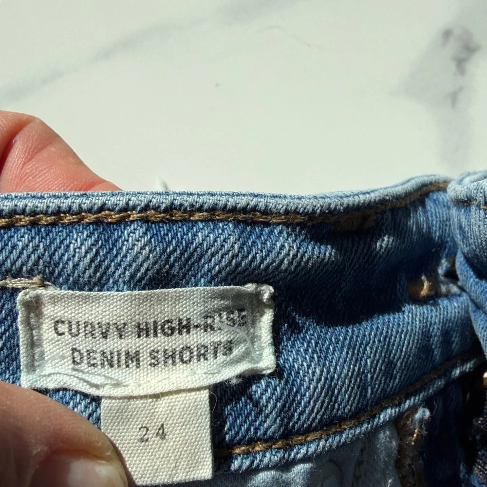 Madewell Curvy High-Rise Cut Off Blue Denim Jeans Women’s Size 24